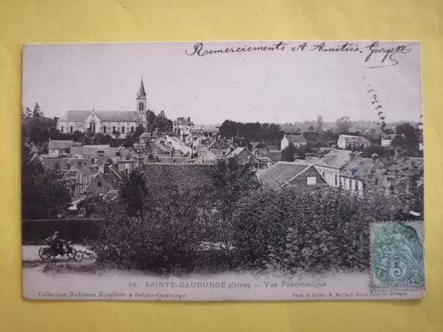 CPA 61 - Ste GAUBURGE Orne Vue Panoramique Voiture à Marcel BEAUDOIRE de PARIS