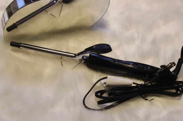 Plugged In HeatMaster Chrome Curling Iron #TCP1810 3/8" Up To 400 Degrees EUC