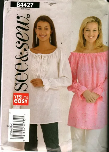 4427 Vintage Butterick SEWING Pattern Misses Loose Fitting Pullover Top Easy OOP