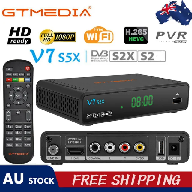 GTMEDIA V7S5X Digital HD Satellite Receiver DVB-S2/S2X Sat Set Top Box H.265 PVR