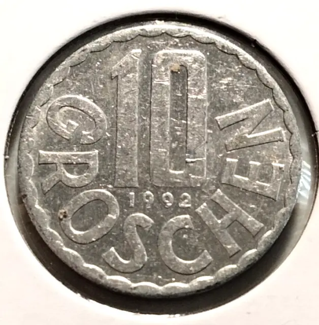 1992  AUSTRIA  10 Groschen  Coin -  KM# 2878 - Combined Shipping (#INV8523)