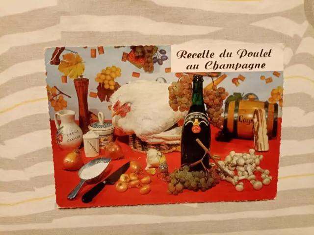 Carte Postale - Recette du Poulet au Champagne