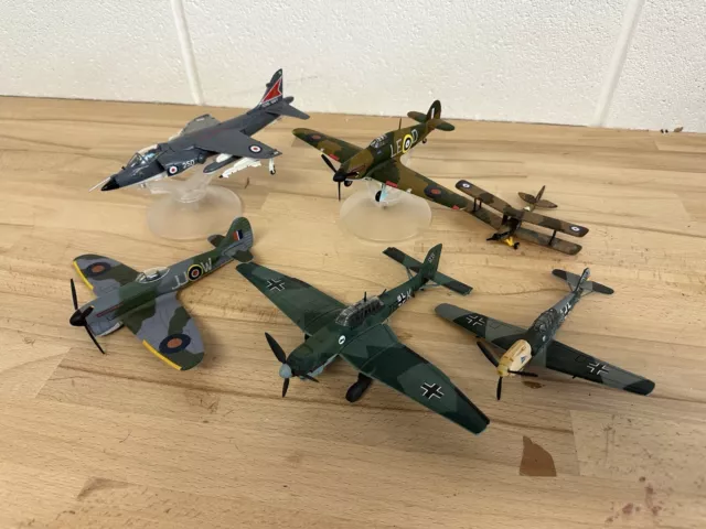 Corgi 1:72 Diecast Planes x 6 - All unboxed. Sea Harrier, Stuka, Hurricane etc