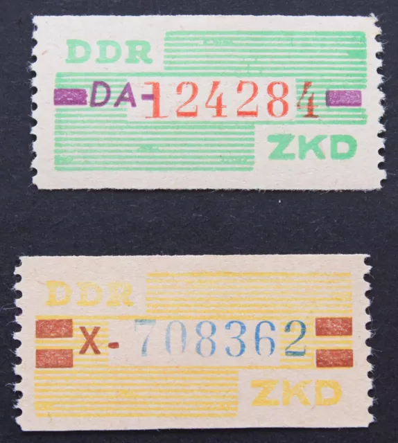DDR 1959 ZKD Dienstmarken B MiNr. 24 DA + 25 X N ungebraucht mit Falz