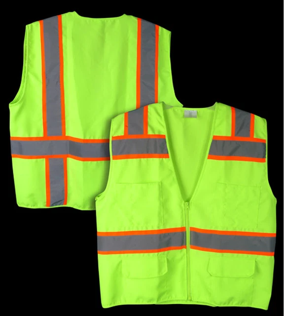High Visibility Reflective Safety Vest for Surveyor Road Work Neon Green 4XL