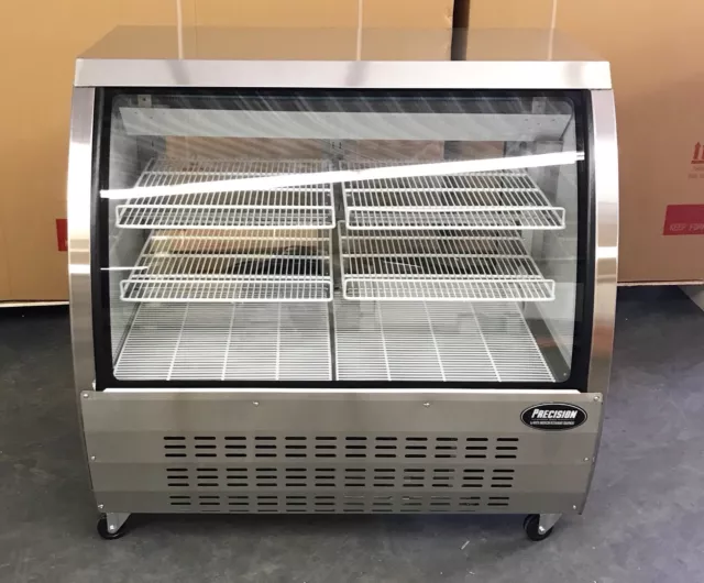 DELI CASE NEW 48" STAINLESS GLASS SHOW CASE REFRIGERATOR COOLER DISPLAY Bakery