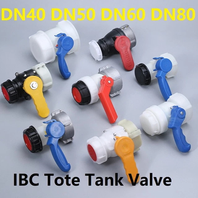 Valvola serbatoio 1000 L IBC DN40 DN50 DN60 DN80 valvola a sfera valvola a farfalla valvola