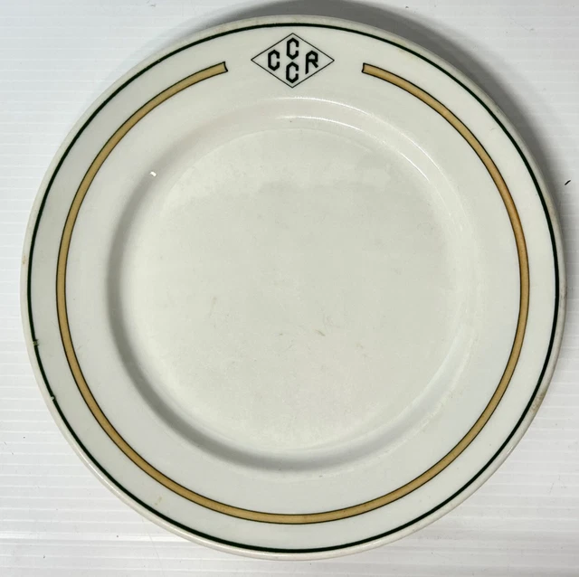Authentic 1927 Cape Cod Central Railroad CCCR 10 ½” Iroquois Dinner Plate