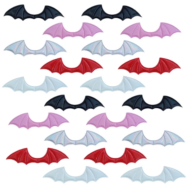 20 piezas Halloween Crafts Bat Wing hágalo usted mismo ala de murciélago decoración del cabello