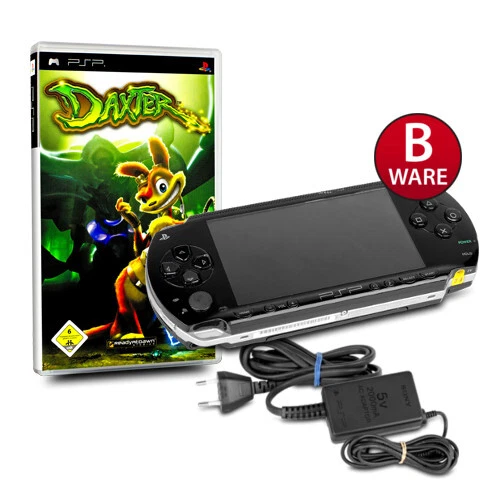 Psp Console 1004 Noir # 10B +Câble Du Chargeur + Jeu Daxter