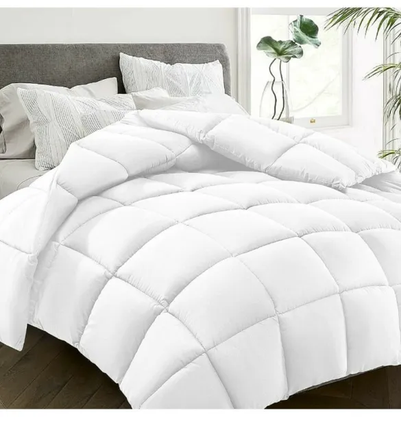 Goose Down Alternative Comforter 100% Cotton Duvet Insert All Season Queen