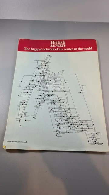 BRITISH AIRWAYS ROUTE map from 1973-1984 8 pages fair condition £7.00 ...