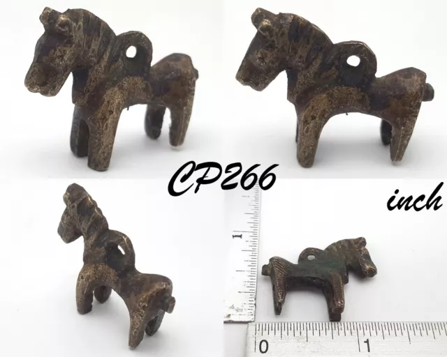 Excavated Ancient Luristan Roman Bronze Horse Animal Figurine Statue Pendant