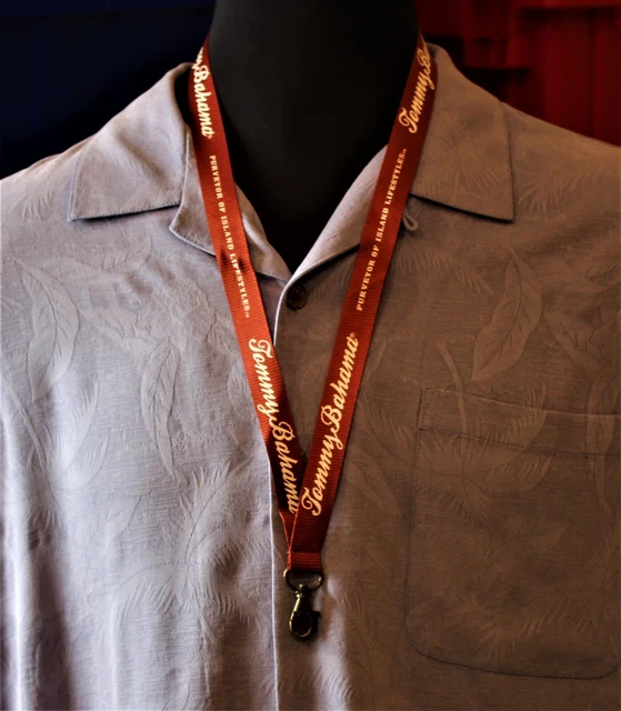NEW - Genuine TOMMY BAHAMA - Neck Lanyard w/ Metal Swivel Hook Keychain Clip