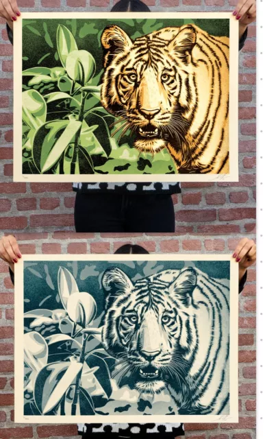Grace and Power Under Pressure Silk Screen Print Set by Shepard Fairey Signed