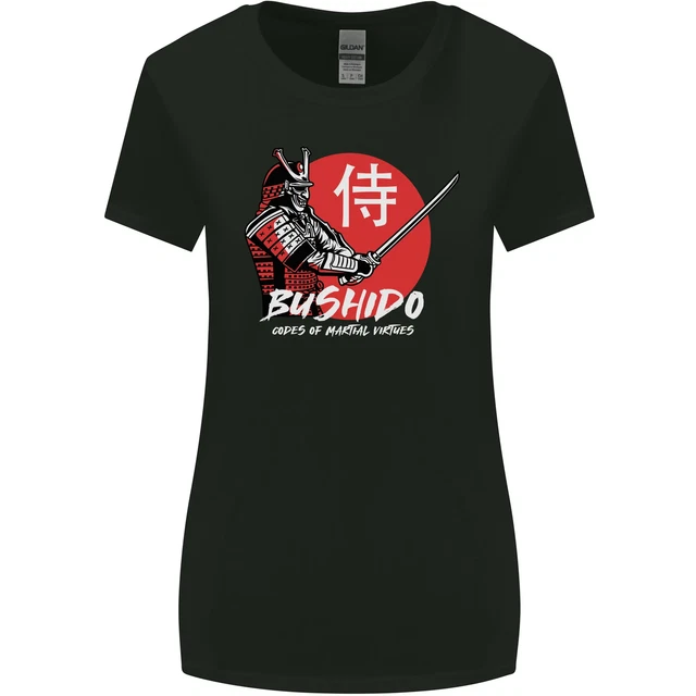 Maglietta Bushido Samurai Warrior Sword Ronin MMA donna taglio più largo