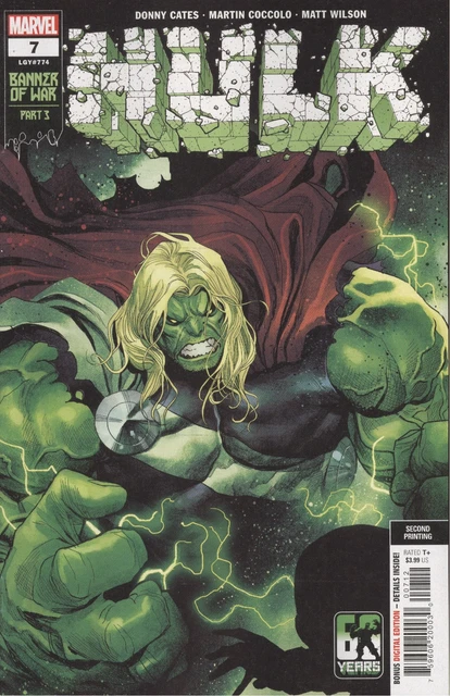 Hulk #7 2Nd Printing Coccolo Variant Vf/Nm Marvel Hohc 2022