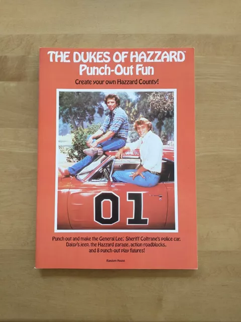 The Dukes of Hazzard Punch-Out Fun. 1982.  Paper Doll Figures, Cars, Settings.