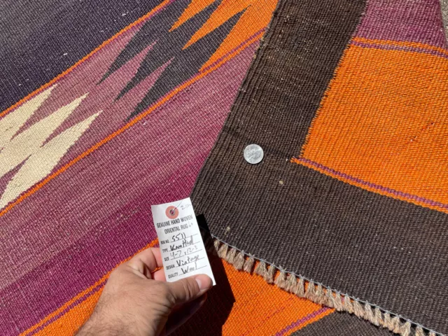 5x12 WOOL RUG VINTAGE KILIM HANDMADE flatweave oriental geometric colorful 4x12 5x12 WOOL RUG VINTAGE KILIM HANDMADE flatweave oriental geometric colorful 4x12