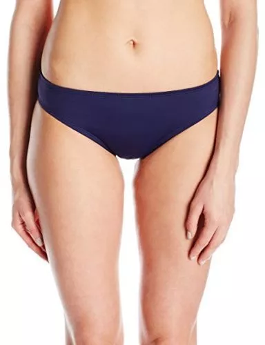 Nautica Women's Signature Retro Pant Bikini Bottom, Navy, SZ L