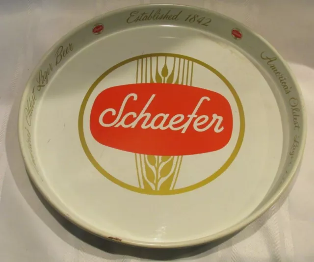 Vintage Schaefer America's Oldest Lager Beer Tray - Serving Tray
