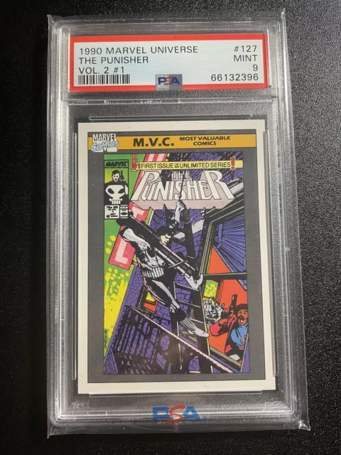 1990 Marvel Universe #127 The Punisher Vol. 2 #1 PSA 9