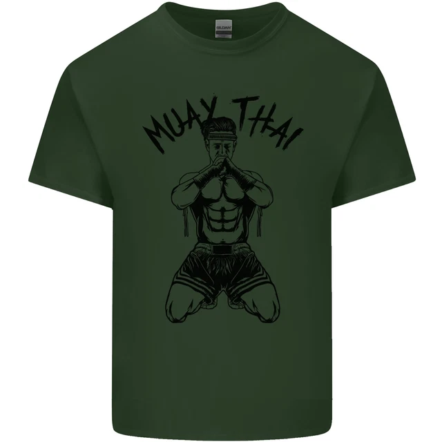T-shirt top Muay Thai Fighter arti marziali miste MMA da uomo cotone 8