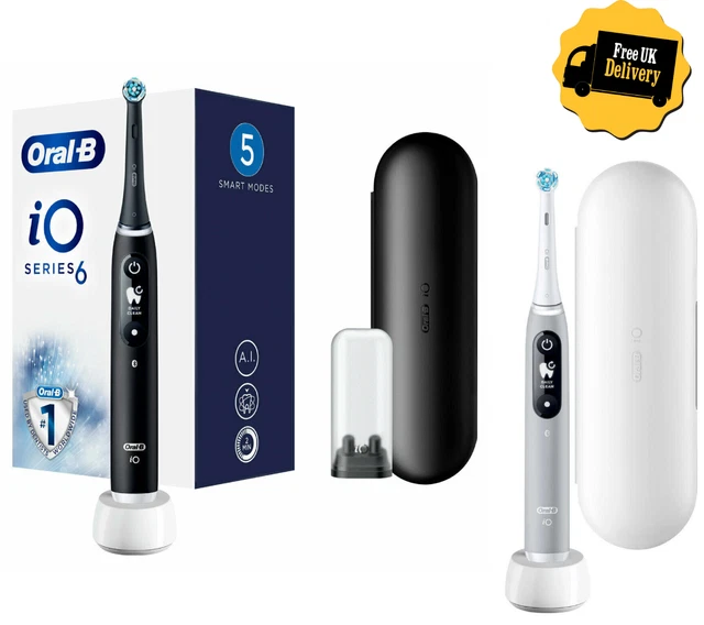 ORALB IO SERIES 6 Ultimate Clean Electric Toothbrush Black Grey Sonic