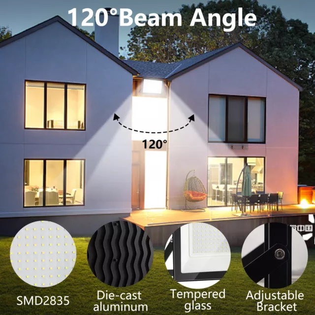4 Stück 50W LED Fluter Flutlicht Außenlampe Scheinwerfer Baustrahler Kaltweiß DE 7