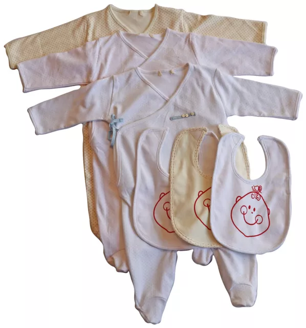 Newborn Baby Girl Boy Clothes Sleepers Romper Bodysuit Long Sleeve Bib Outfits
