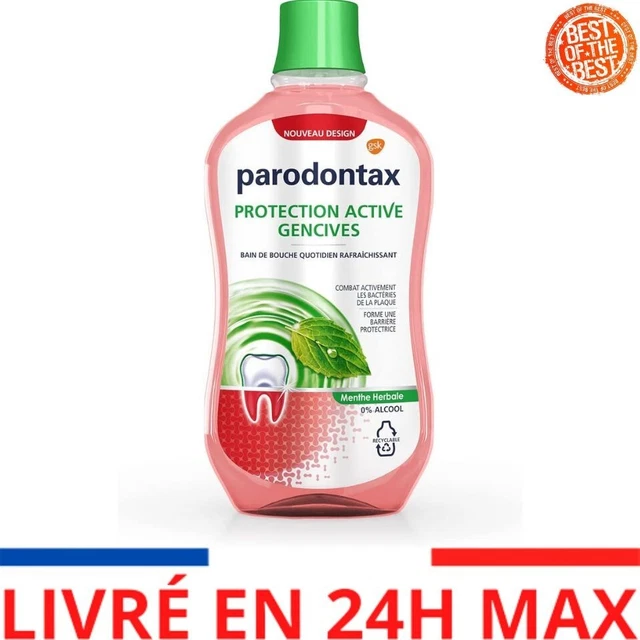 500ml Parodontax Bain de Bouche Herbal, Pour Les Dents Sensibles, Élimine La Pla