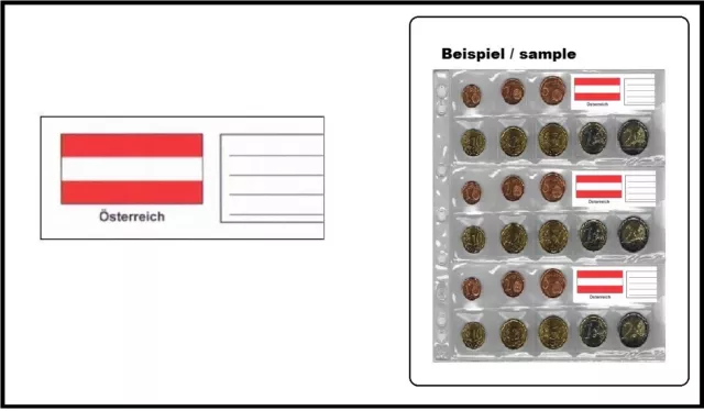 10 Look 330344-L-AUS Banderas Austria Para Leuchtturm 338425 Numis hojas monedas