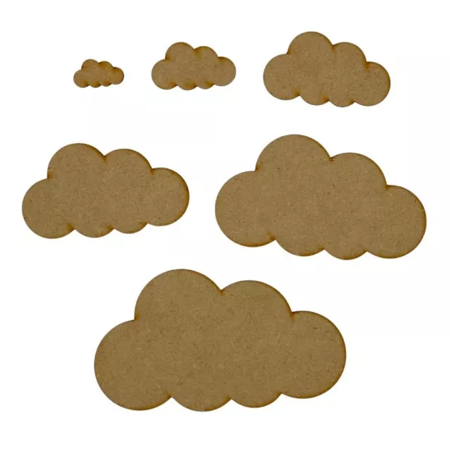 Cloud Wooden Shape Space Theme MDF Laser Cut Craft Shape MDF Embellishment