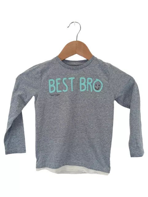 TOM TAILOR Kids Pullover Grau 104-110 Best Bro Langarm Rundhals