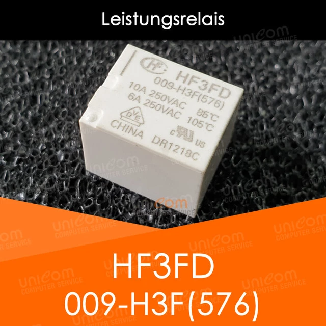 HONGFA LEISTUNGSRELAIS HF3FD 009-H3F(576) 10A 250VAC EUR 8,90 - PicClick DE