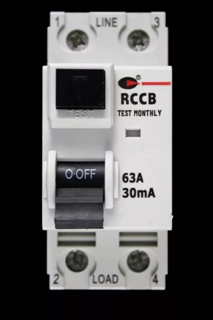 CGD 63 AMP 30mA DOUBLE POLE RCCB RCD TYPE AC CGD-63/30/2