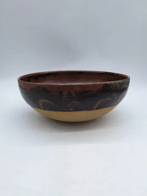 Pottery Ceramic Bowl Australian? Ian Smith? Large Vintage