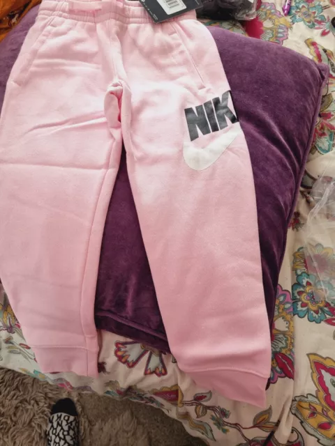 MAGLIONE RAGAZZE NUOVO rosa NIKE BOTTOMS STILE SPORT ETÀ 4/5 NUOVO CON ETICHETTE