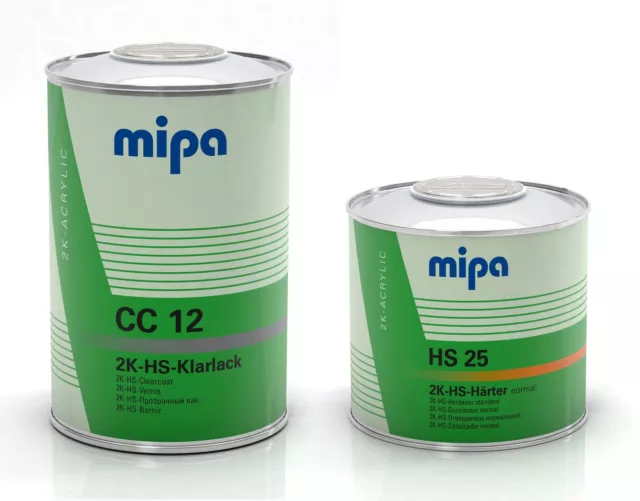 SET Mipa 2K HS Klarlack CC 12 inkl. Härter HS 25 normal 1,5 L | 1,0 L Klarlack 0