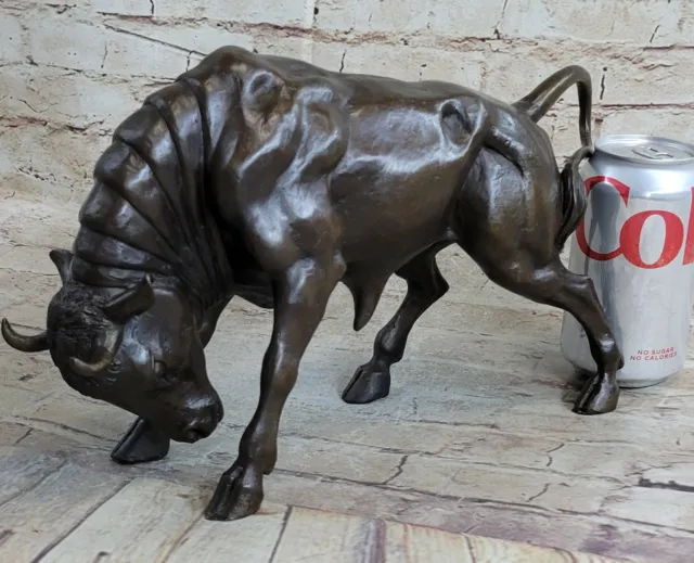 Prize Bronze Bull Statue Sculpture Animal Hot Cast Taurus Farm Farmyard Decor