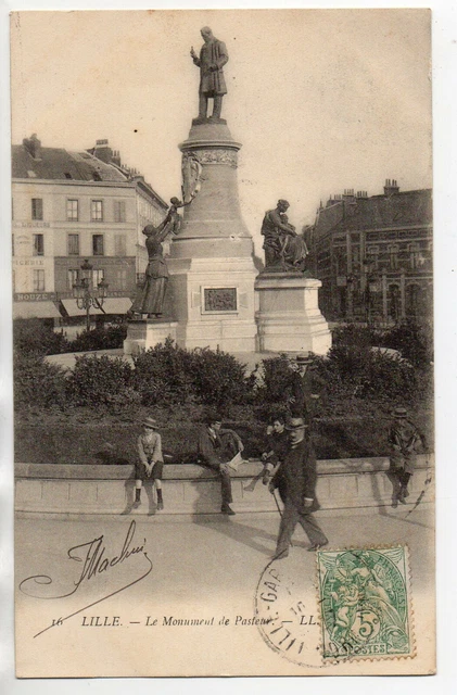LILLE - North - CPA 59 - the monument of Pasteur