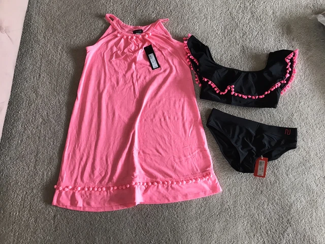 Bnwt Girls River Island Pom Pom Nikon and Dress Age 9-10 Yrs