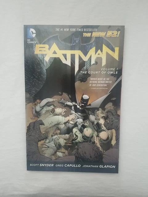 Dc Comics Batman Volume 1 Court Of The Owls Softcover Graphic Novel! New 52!