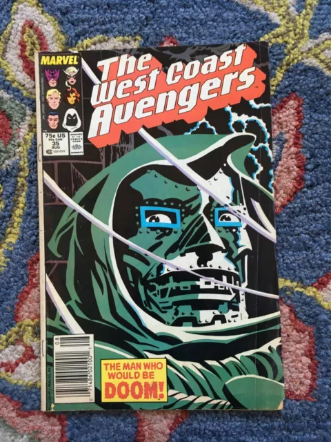 The West Coast Avengers #35 Dr. Doom 1988 Marvel Comic Book
