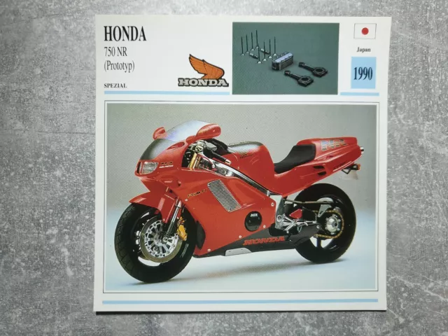 Sammelkarte Motorrad Honda 750 NR Prototyp 1990 Rarität!