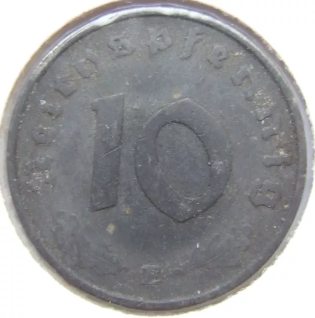 Münze Deutsches Reich 3. Reich 10 Reichspfennig 1942 E in Schön