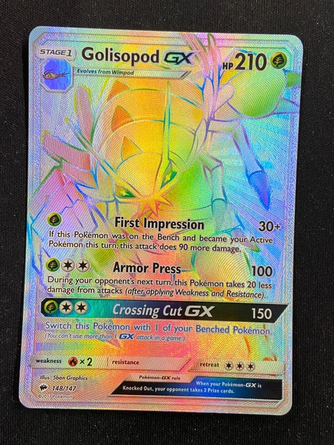 Golisopod GX - 148/147 Burning Shadows (Pokemon) Secret Rainbow Rare - LP