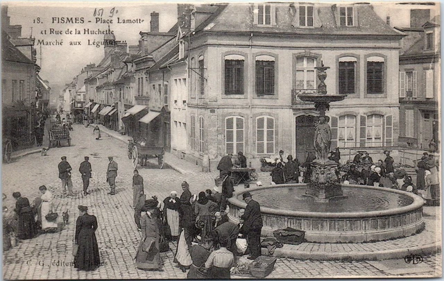 51 FISMES - place lamotte et rue de la huchette.