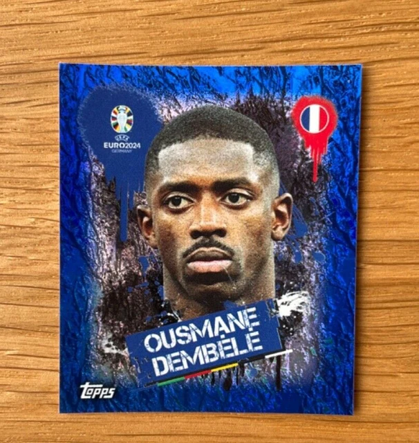 TOPPS UEFA EURO 2024 Rare Blue Parallel Sticker Ousmane Dembele FRA £12 ...