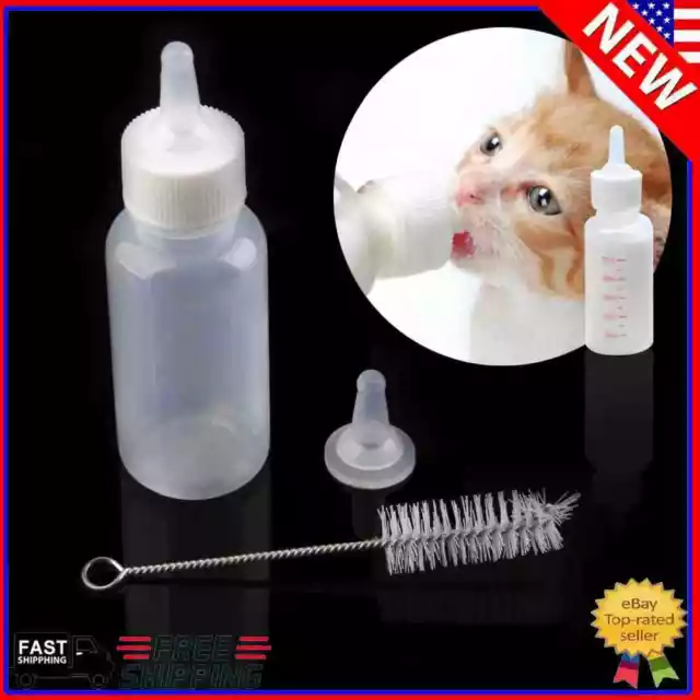 New Pet Small Dog Puppy Cat Kitten Milk Nursing Care Feeding Bottle Set